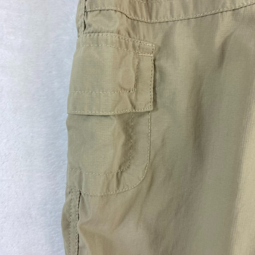North Face Hiking Pants Capri Sz 12 Beige Nylon Lightweight Camping - Picture 7 of 14